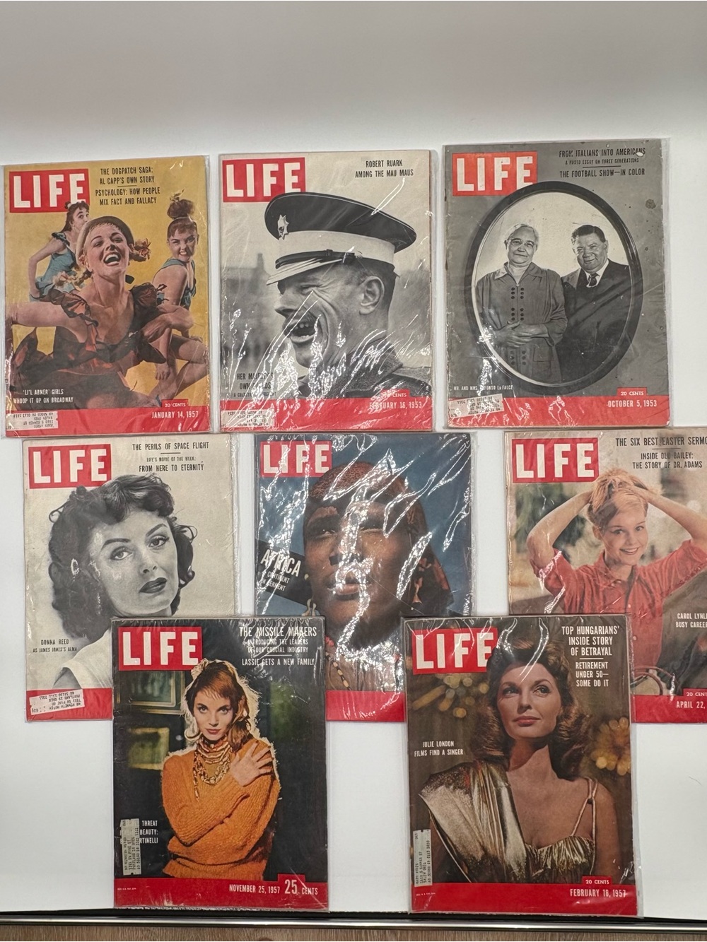 Vintage 1950s‎ LIFE Magazine Lot 1953 1955 Mid Century Ads Ephemera Decor
